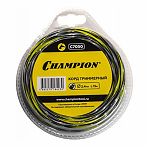 Леска для триммера Champion C7050, диаметр 2,4 мм, длина 15 м, витой квадрат