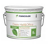 Краска Finncolor Oasis Hall&Office для стен и потолков, устойчивая к мытью, База А белый 9 л