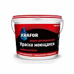 Краска KRAFOR интерьерная, водно-дисперсионная, глубокоматовая, белая 14кг