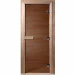 Дверь Doorwood Бронза 1900х700 мм (стекло 8 мм, 3 петли лиственная)