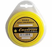 Леска для триммера Champion C7041, диаметр 3 мм, длина 12 м, звезда