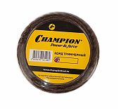Леска для триммера Champion С7043, диаметр 3 мм, длина 168 м, витой квадрат