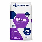 Клей Цементум для плитки Basic 120 (C1T), стойкий к влаге, 25 кг