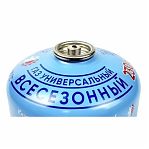 Баллон газовый Следопыт PF-FG-230R резьбовой, всесезонный, защитный клапан, 230 г