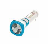 Фонарь светодиодный ручной Космос LED 3Вт COB 2Вт ЗУ, переходник для глубоких розеток, аккумуляторный