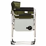 Кресло складное Green Days 820х600х550 мм черно-зеленое с подстаканником 100 кг YTDC024