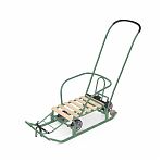 Санки Nika Тимка - 5 комфорт, до 25 кг с колесами, оливковый, 865х410х385 мм