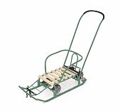 Санки Nika Тимка - 5 комфорт, до 25 кг с колесами, оливковый, 865х410х385 мм