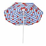 Зонт пляжный LG02/3 с наклоном, защита от UV-излучения, вентиляционные отверстия, 8 спиц 180 см
