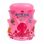 Жилет надувной Cean Child D090009 детский, 3-5 лет, регулируемые застежки, розовый 34х45 см