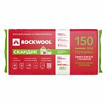 Утеплитель Rockwool Скандик, теплоизоляция из каменной ваты, 150 мм, 3.6 кв.м