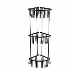 Полка Gappo G331-3 трехъярусная угловая черная 