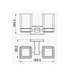 Держатель+ 2 стакана Gappo G0708-9 оружейная сталь