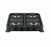 Плита газовая настольная Homestar HS-1204 212166, 4 конфорки, цвет черный