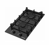 Поверхность газовая варочная Willmark WGH-2302BL 30 см, стекло, черная