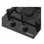Поверхность газовая варочная Willmark WGH-2302BL 30 см, стекло, черная