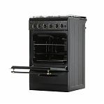 Плита газовая Gefest 5100-02 0183, ретро, цвет черный, объем духовки 52 л, откидная дверца