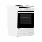 Плита газовая Hansa FCGW 61000, цвет белый, объем духовки 58 л, откидная дверца