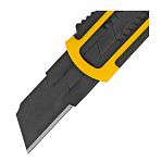 Нож Denzel 78908 25 мм, сменное лезвие, SK4, корпус из ABS + TPR, торцевой зажим