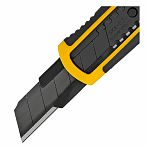 Нож Denzel 78903 18 мм, сменное лезвие, SK4, корпус из ABS + TPR, торцевой зажим