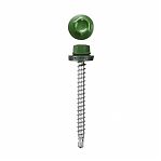 Саморез кровельный зелёный RAL 6002 4,8х51 мм