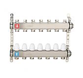 Коллектор регулируемый с запорными клапанами Gappo G428.7 7-вых.x1"x3/4"