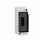 Бокс пластиковый Schneider Electric EASY 9 XS, IP40, 2 модуля, навесной прозрачная дверца  EZ9EAB102