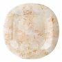 Тарелка обеденная стеклянная 27 см Luminarc Marble Beige квадратная