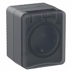 Розетка 1-местная Schneider Electric AtlasDesign ATN544045 с заземлением, шторки, накладная, антрацит