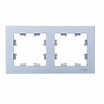 Рамка 2-местная Schneider Electric AtlasDesign ATN00302 универсальная, алюминий