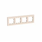 Рамка 4-местная Schneider Electric AtlasDesign ATN00204 горизонтальная, бежевая