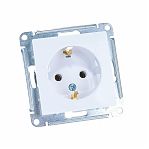 Розетка 1-местная  Schneider Electric AtlasDesign ATN000143 с заземлением, встраиваемая, белая