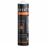 Силикатный герметик KRONbuild высокотемпературный, (черный) 1500°C, 300 мл