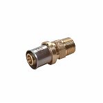 Переходник Giacomini RM107, Н, 1/2", 16 x 2, латунь, для труб Giacotherm Giacoflex, многослойных 