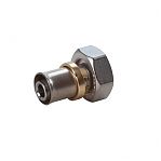 Муфта Giacomini RM179E, НГ EK, 3/4", 16 x 2, латунь, никелированная, для труб GIACOTHERM, GIACOFLE