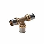 Тройник Giacomini RM151, 26x3, 20x2, 26x3, латунь, для труб Giacotherm Giacoflex, и многослойных труб