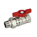Кран шаровой Giacomini R259D стандартный проход 3/4" ВН, ручка-бабочка, латунь, с разъемным соединением