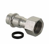 Соединитель с накидной гайкой 18х1/2" Gappo G1105.1804 нержавеющая сталь
