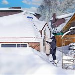 Скребок для снега и сосулек с крыш Россия 61671, телескопическая рукоятка