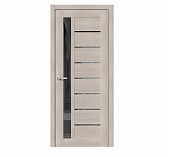 Дверь межкомнатная Браво-27 Cappuccino Melinga Mirox Grey ДО70 153-1237 со стеклом, 2000 x 700 мм