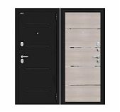Дверь металлическая Bravo Thermo-2, Cappuccino Veralinga, Букле черное 2050х960 R, 033-1822