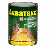 Защитно-декоративное покрытие Акватекс 2 в 1 для дерева, полуматовое, Махагон, 0.8 л
