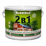 Защитно-декоративное покрытие для дерева Акватекс 2 в 1 полуматовое Ваниль 9л