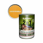 Защитно-декоративное покрытие для дерева Акватекс 2 в 1  полуматовое Калужница 257199, 0.8 л