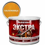 Защитно-декоративное покрытие Акватекс Экстра для древесины, полуглянцевое калужница, 9л