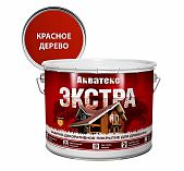 Защитно-декоративное покрытие Акватекс Экстра для древесины, полуглянцевое Красное дерево, 9 л