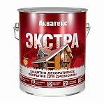 Защитно-декоративное покрытие Акватекс Экстра для древесины, полуглянцевое Рябина 2.7 л