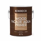 Грунт-антисептик Komandor Wood Fasde Aqua Primer 2.7 л 271043