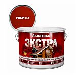 Защитно-декоративное покрытие Акватекс Экстра для древесины, полуглянцевое Рябина 9 л