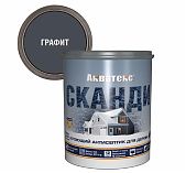 Антисептик Акватекс Сканди 274295 кроющий по дереву, графит, полуматовый, 0.75 л 
